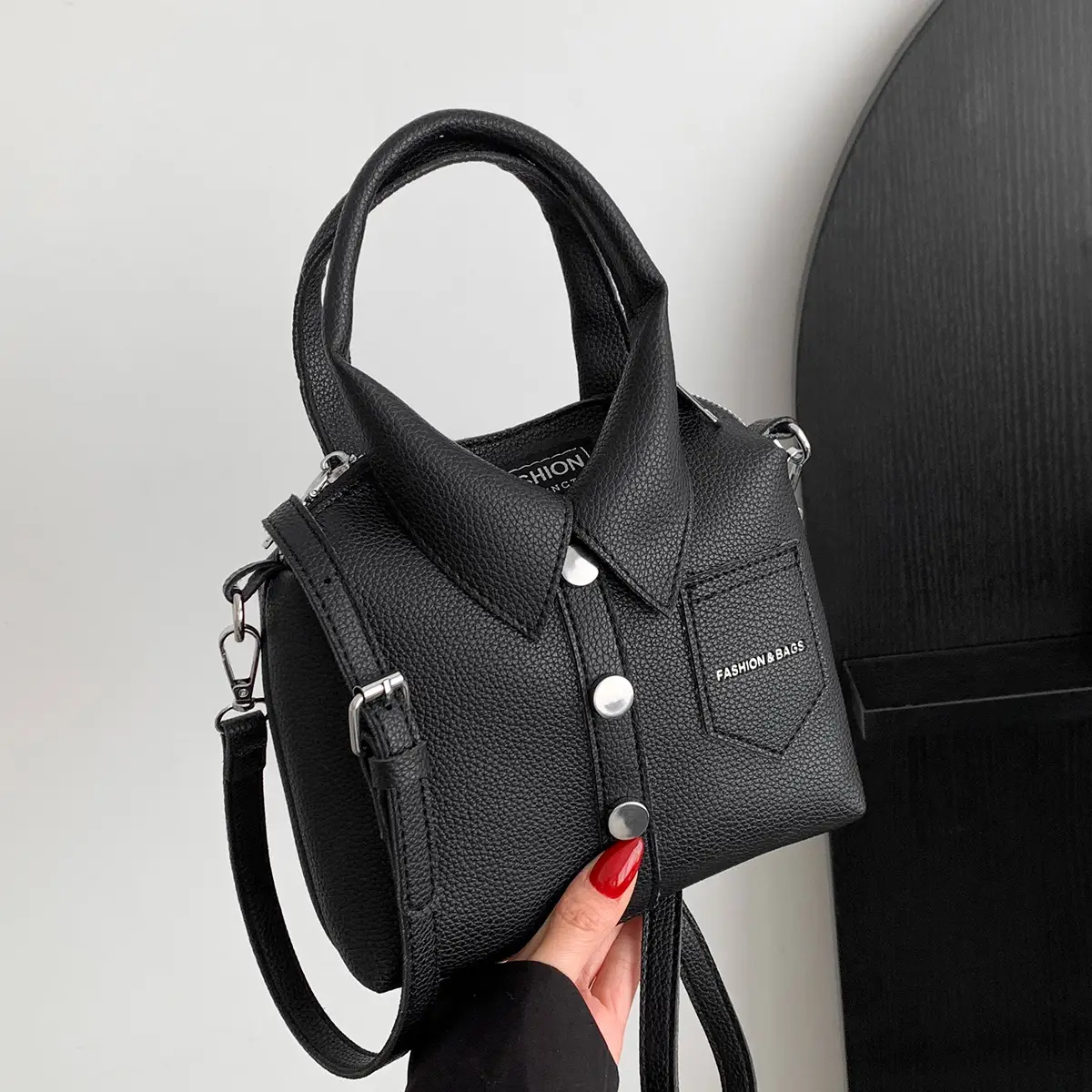Pink Crossbody Bag for Women with Button Detail