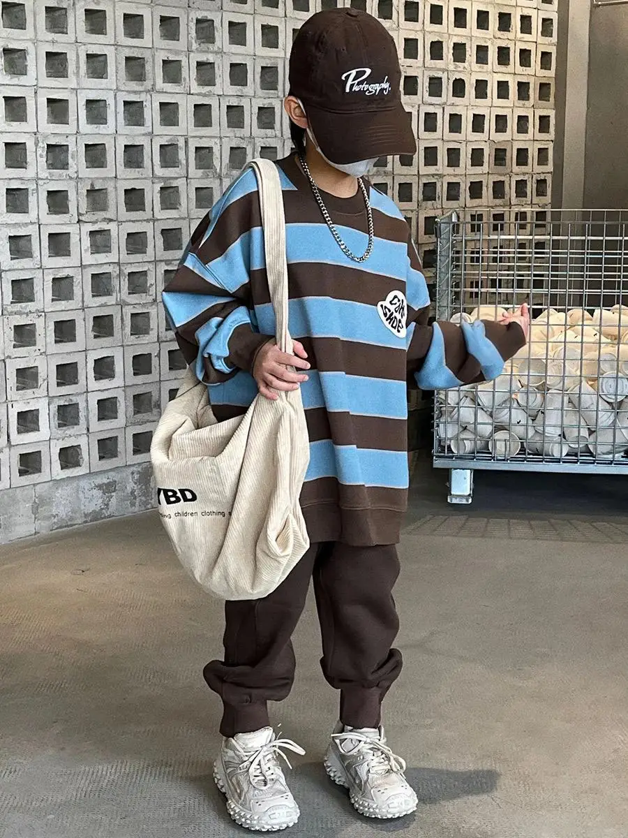 Striped Long Sleeve T-Shirt for Girls Autumn Wear