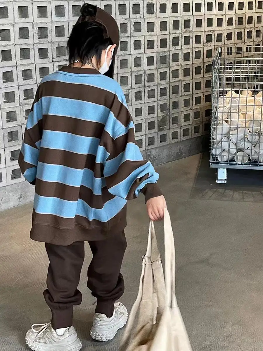 Striped Long Sleeve T-Shirt for Girls Autumn Wear