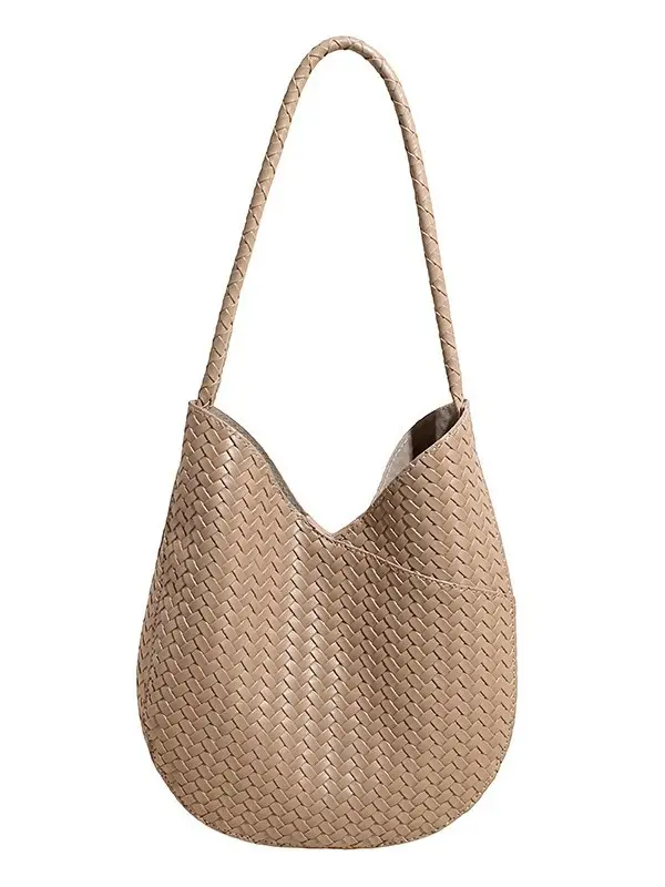 Brown Woven Women's Shoulder Bag 2025 New Commuter Tote - Image 10