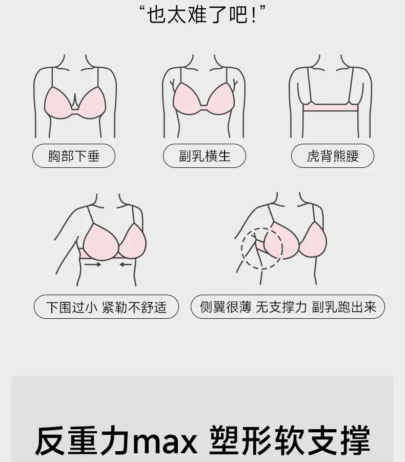 Large Bust Minimizing Bra for Women, Full Coverage, Large Wrap, Anti-Sagging, Side Breast Collection, 7A Antibacterial, Thin, Seamless Bra for Summer — feature 4