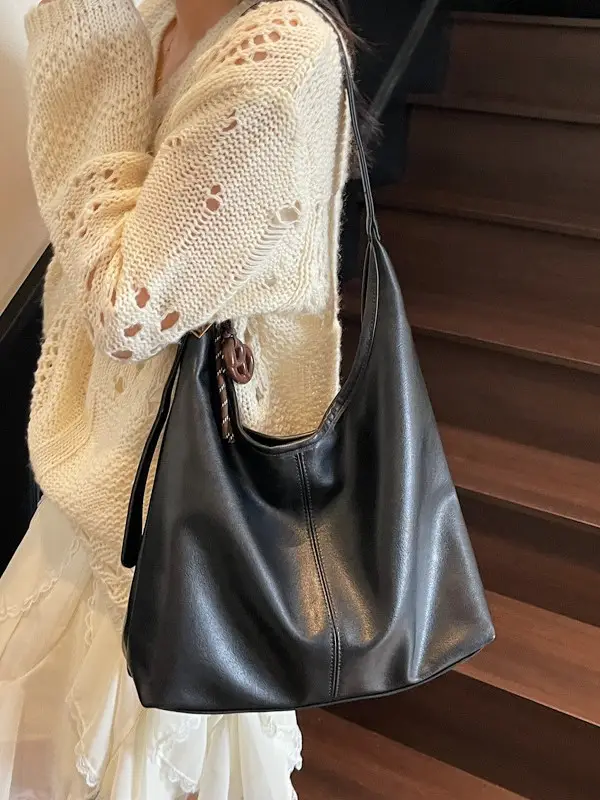 Brown Leather Shoulder Bag for Women 2025 Autumn Winter - Image 8