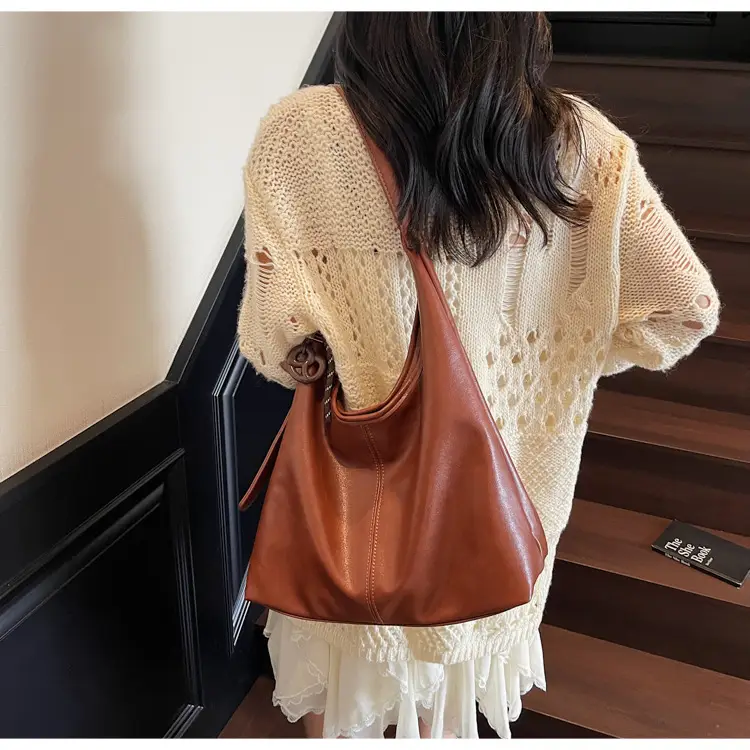 Brown Leather Shoulder Bag for Women 2025 Autumn Winter — feature 20
