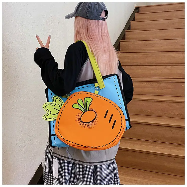 Cute Carrot 3D Shoulder Bag for Girls - Image 3