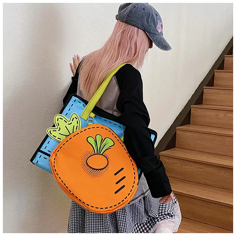 Cute Carrot 3D Shoulder Bag for Girls - Image 5