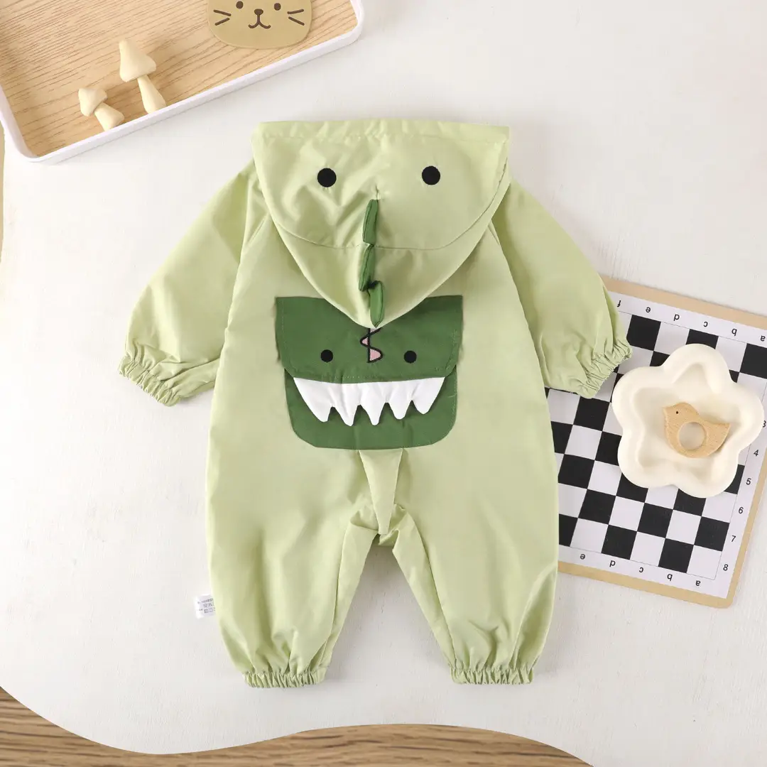 Spring and Autumn Baby Clothes, Baby Clothing, Anyang Children's Clothing, Jumpsuit, Newborn Outdoor Jacket, Long-Sleeved Hooded Coat
