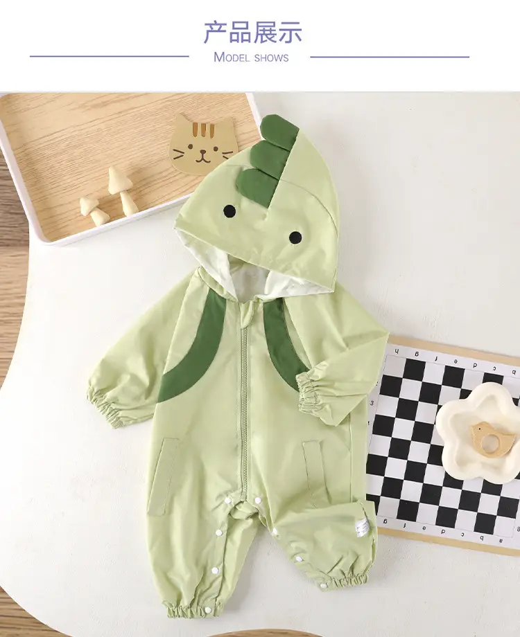 Spring and Autumn Baby Clothes, Baby Clothing, Anyang Children's Clothing, Jumpsuit, Newborn Outdoor Jacket, Long-Sleeved Hooded Coat — feature 10