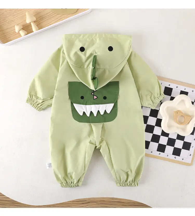 Spring and Autumn Baby Clothes, Baby Clothing, Anyang Children's Clothing, Jumpsuit, Newborn Outdoor Jacket, Long-Sleeved Hooded Coat — feature 11