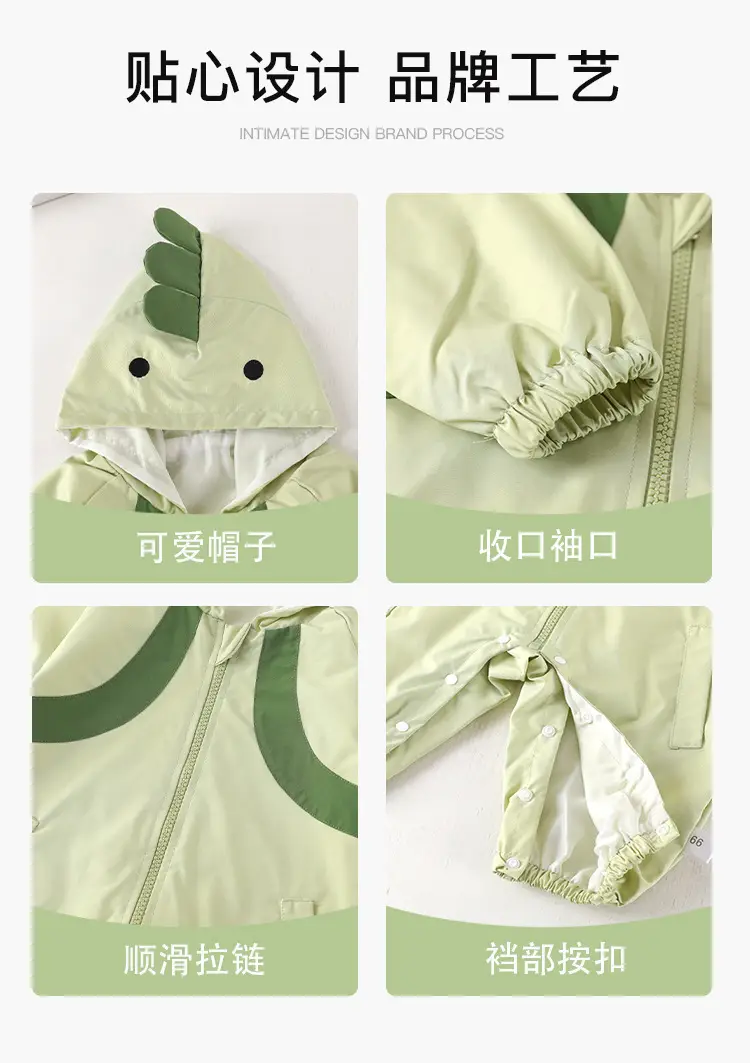 Spring and Autumn Baby Clothes, Baby Clothing, Anyang Children's Clothing, Jumpsuit, Newborn Outdoor Jacket, Long-Sleeved Hooded Coat — feature 7
