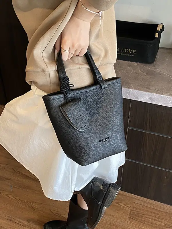 Korean Style Pebbled Handbag Bucket Bag for Women 2025 - Image 7
