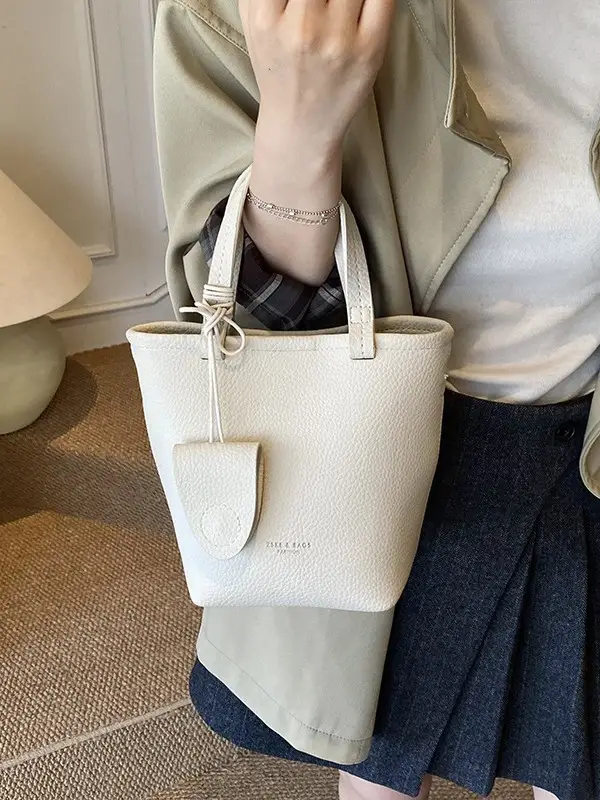 Korean Style Pebbled Handbag Bucket Bag for Women 2025 - Image 8