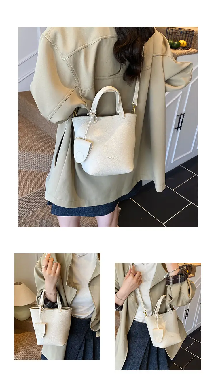 Korean Style Pebbled Handbag Bucket Bag for Women 2025 — feature 15