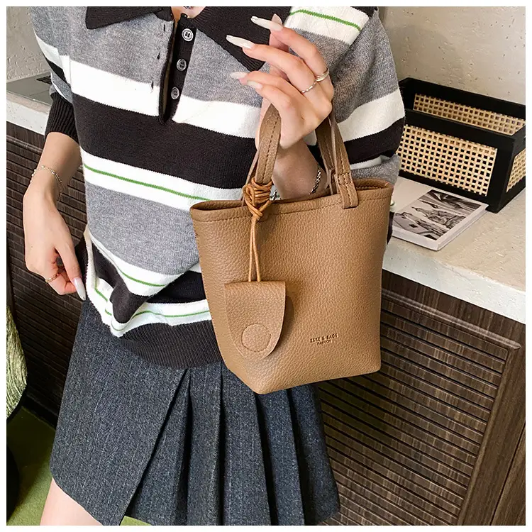 Korean Style Pebbled Handbag Bucket Bag for Women 2025 — feature 26