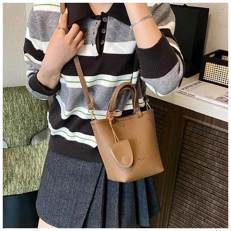Korean Style Pebbled Handbag Bucket Bag for Women 2025 — feature 27