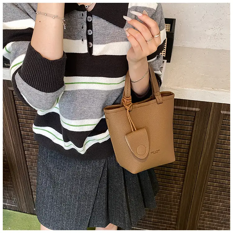 Korean Style Pebbled Handbag Bucket Bag for Women 2025 — feature 28