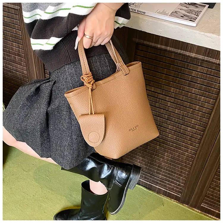 Korean Style Pebbled Handbag Bucket Bag for Women 2025 — feature 29