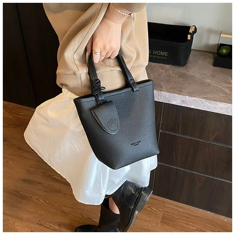 Korean Style Pebbled Handbag Bucket Bag for Women 2025 — feature 34