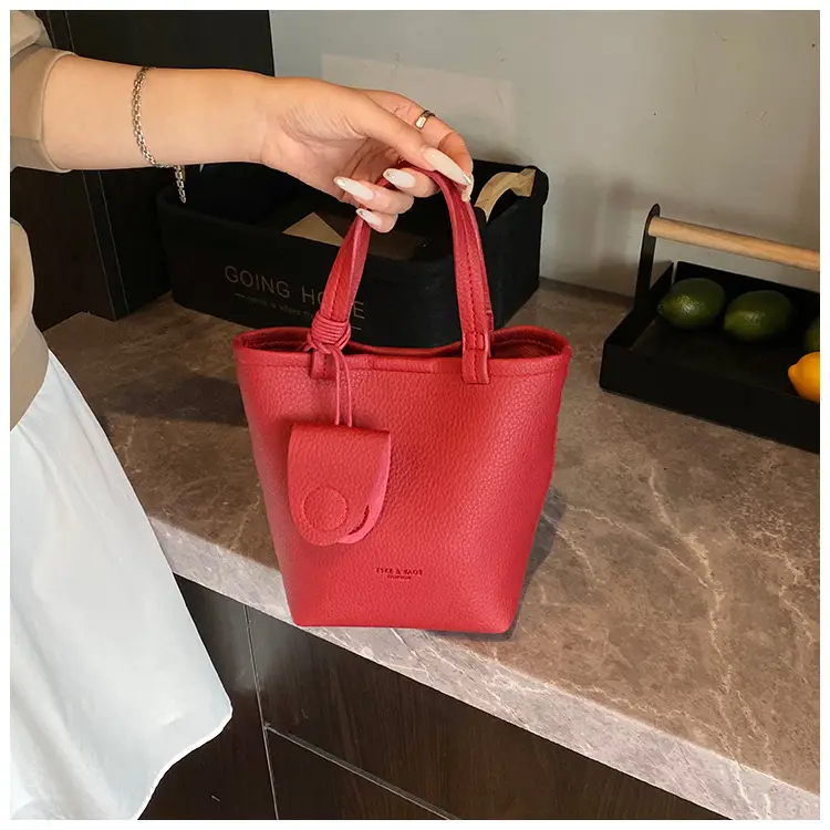 Korean Style Pebbled Handbag Bucket Bag for Women 2025 — feature 37