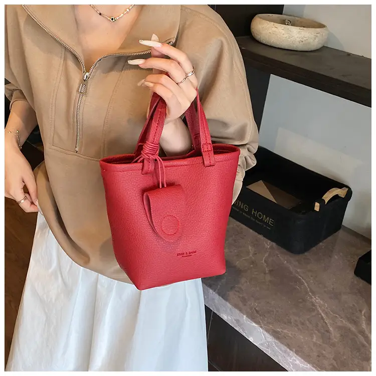 Korean Style Pebbled Handbag Bucket Bag for Women 2025 — feature 41