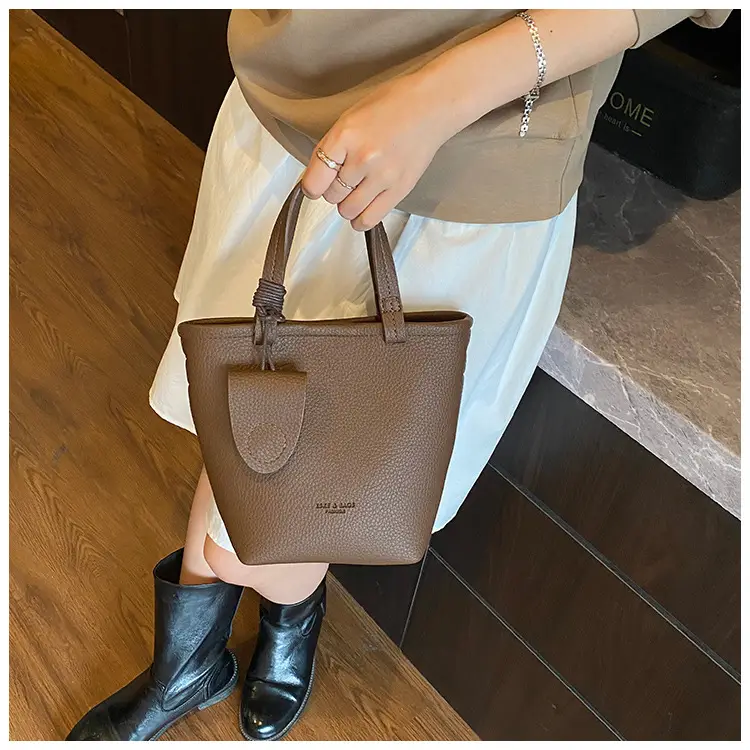 Korean Style Pebbled Handbag Bucket Bag for Women 2025 — feature 42