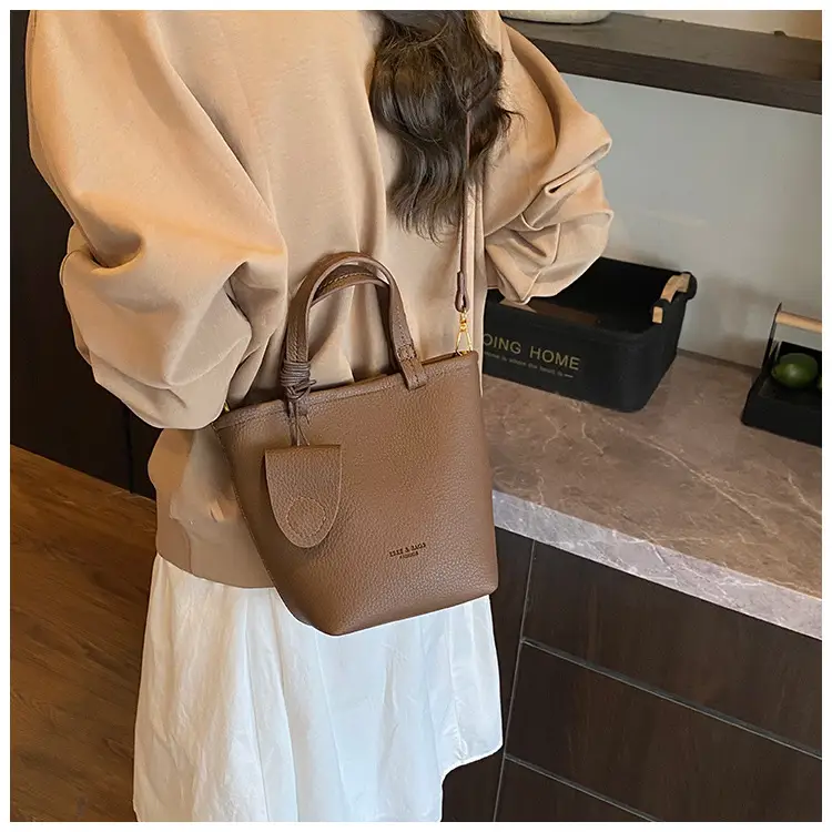 Korean Style Pebbled Handbag Bucket Bag for Women 2025 — feature 43
