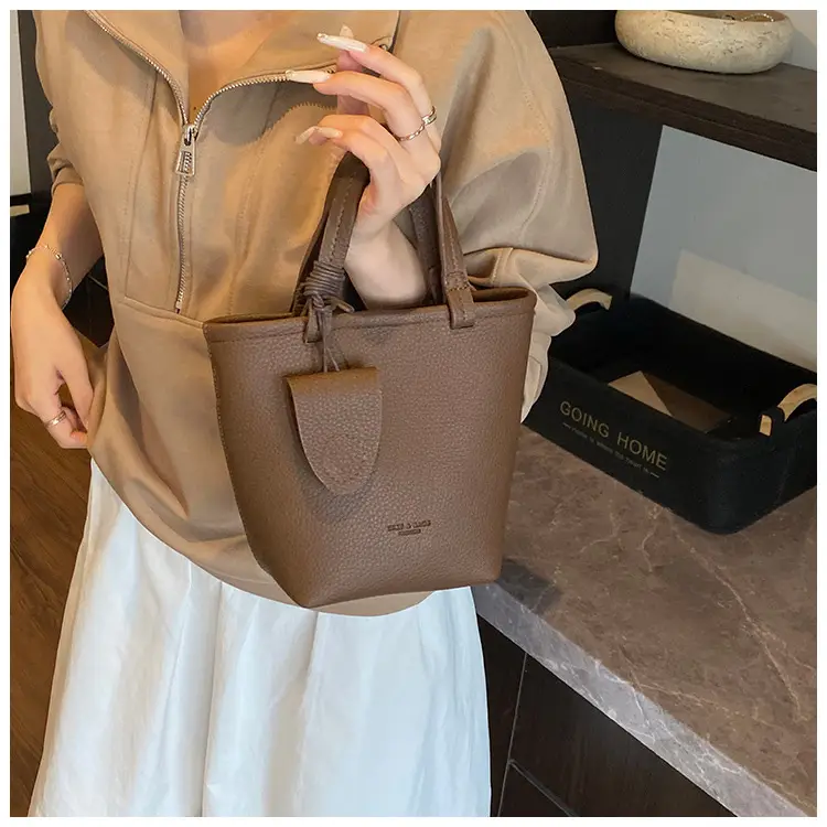 Korean Style Pebbled Handbag Bucket Bag for Women 2025 — feature 44