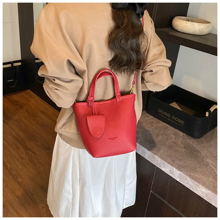 Korean Style Pebbled Handbag Bucket Bag for Women 2025 — feature 47