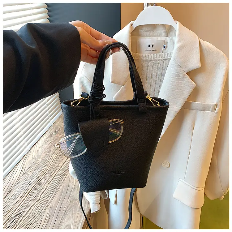 Korean Style Pebbled Handbag Bucket Bag for Women 2025 — feature 48