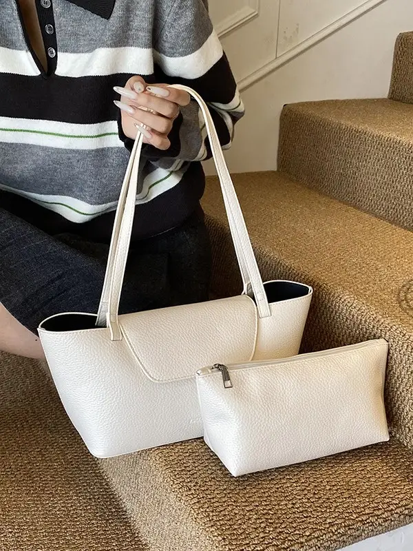 Women Pebbled Pattern Shoulder Bag 2025 Large Capacity - Image 6
