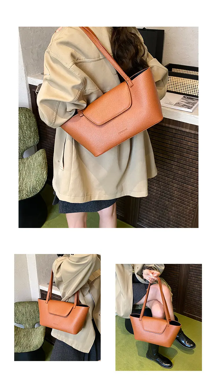 Women Pebbled Pattern Shoulder Bag 2025 Large Capacity — feature 14