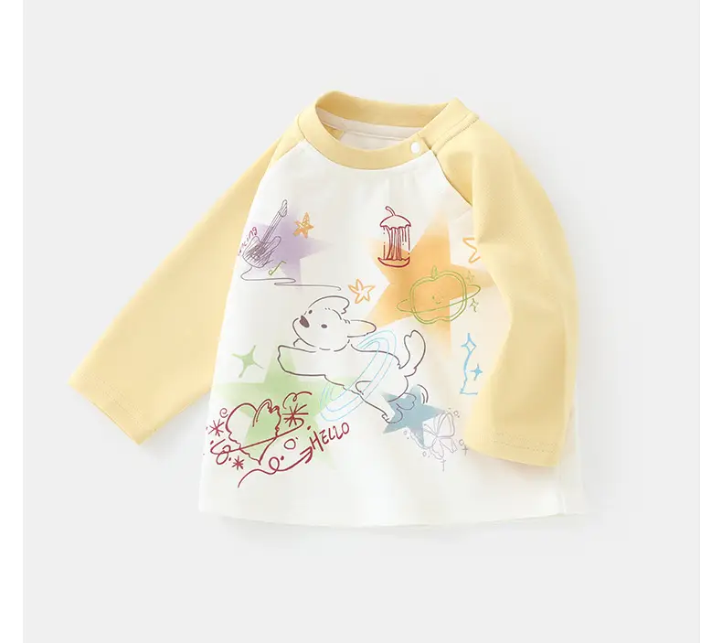 Duuduu Baby Long Sleeve T-Shirt White Soft Kids — feature 23