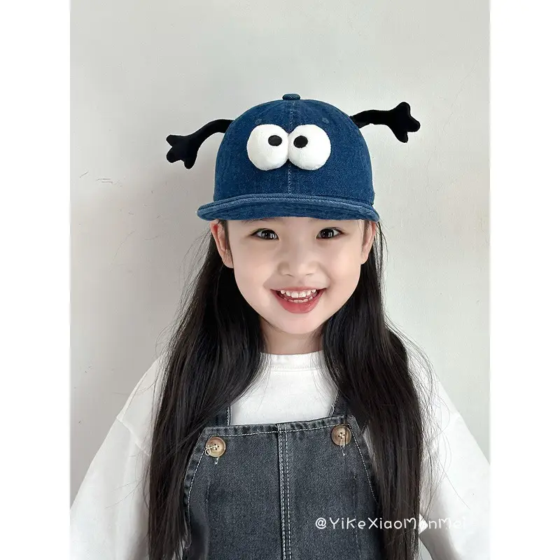 Blue Duck Cap for Girls Sun Hat with Eye Design - Image 4