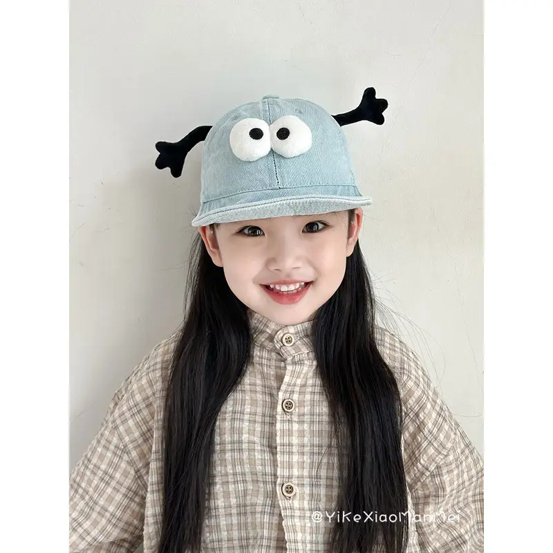 Blue Duck Cap for Girls Sun Hat with Eye Design - Image 5