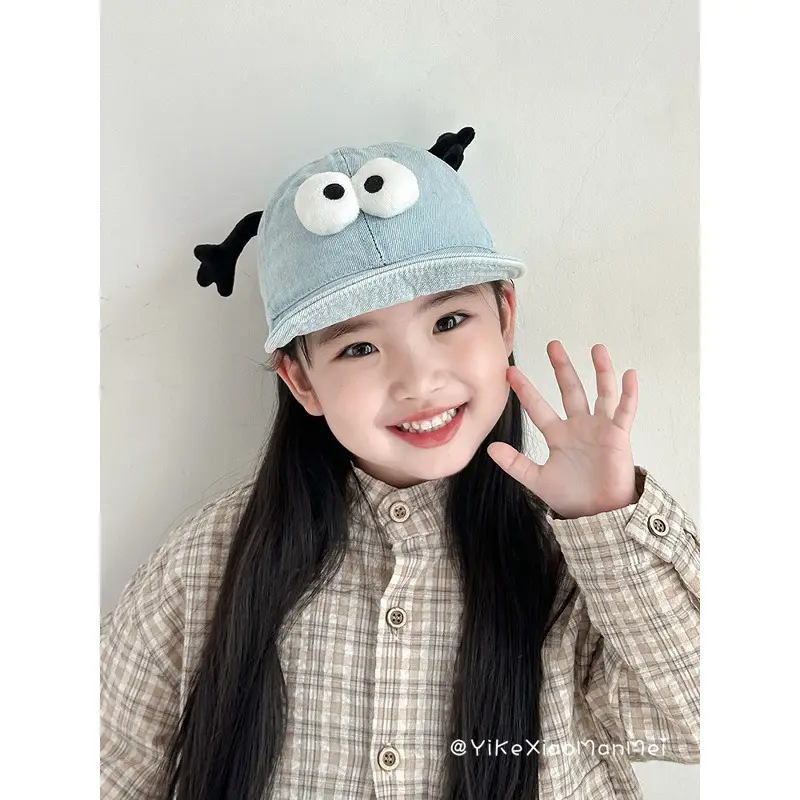 Blue Duck Cap for Girls Sun Hat with Eye Design - Image 6