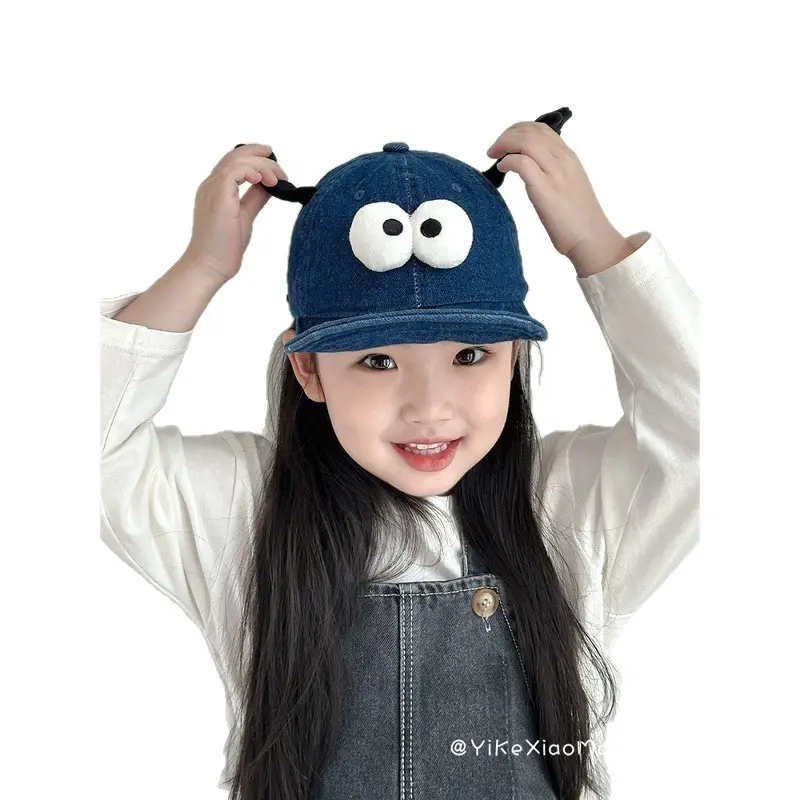 Blue Duck Cap for Girls Sun Hat with Eye Design - Image 7
