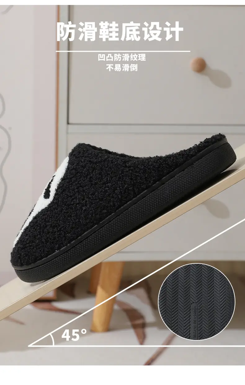 Halloween Pumpkin Skull Cotton Slippers Printed Men's and Women's Autumn and Winter Stuffed Lined Warm Covered Toe Home Indoor Ready Stock — feature 6