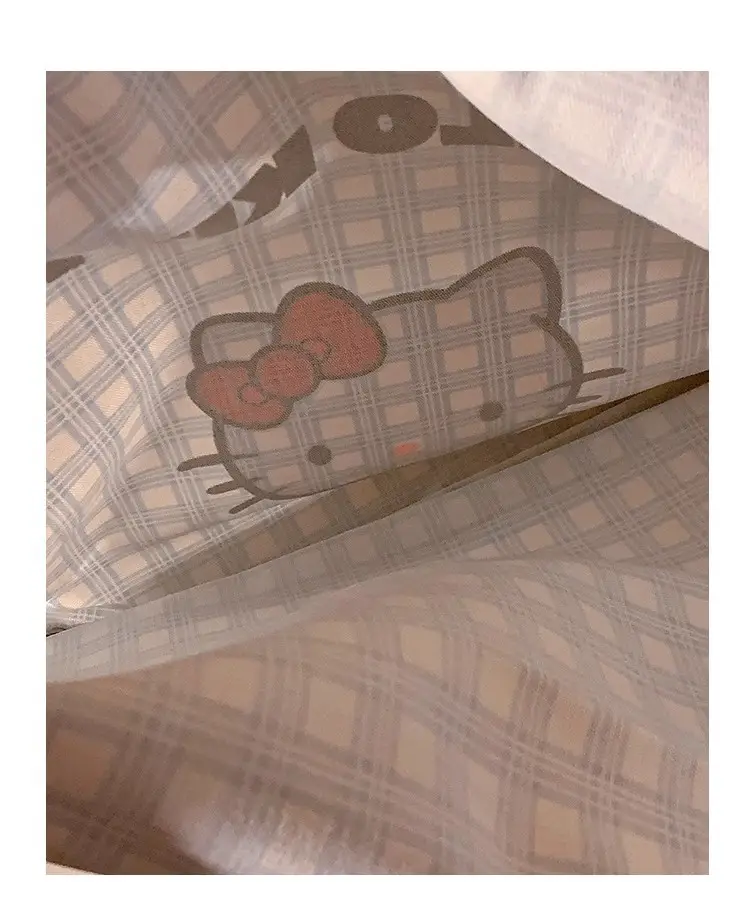 Hello Kitty Canvas Shoulder Bag Blue Checkered Large Capacity — feature 5