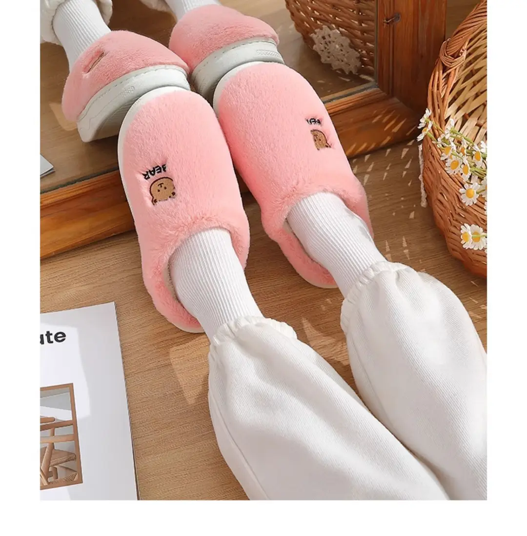 Cotton Slippers for Women 2025 New Winter Indoor Couple Warm Plush Thick-Soled Men's and Women's Cotton Shoes Wholesale — feature 18