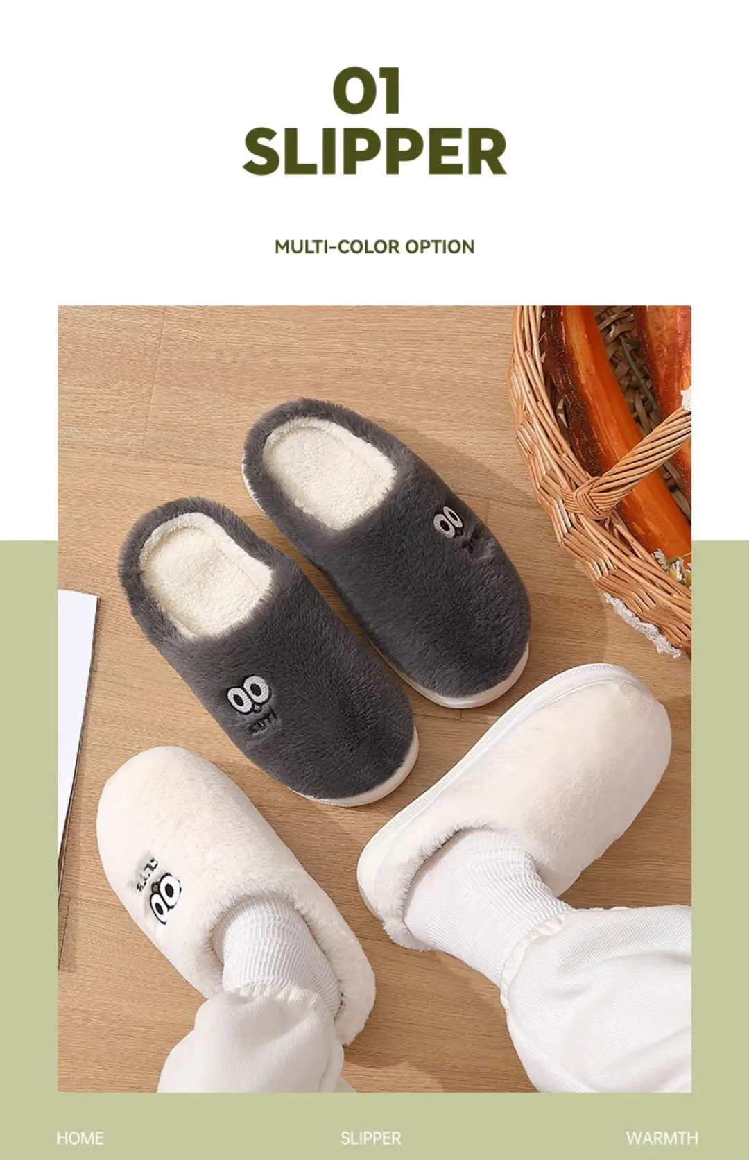Cotton Slippers for Women 2025 New Winter Indoor Couple Warm Plush Thick-Soled Men's and Women's Cotton Shoes Wholesale — feature 4