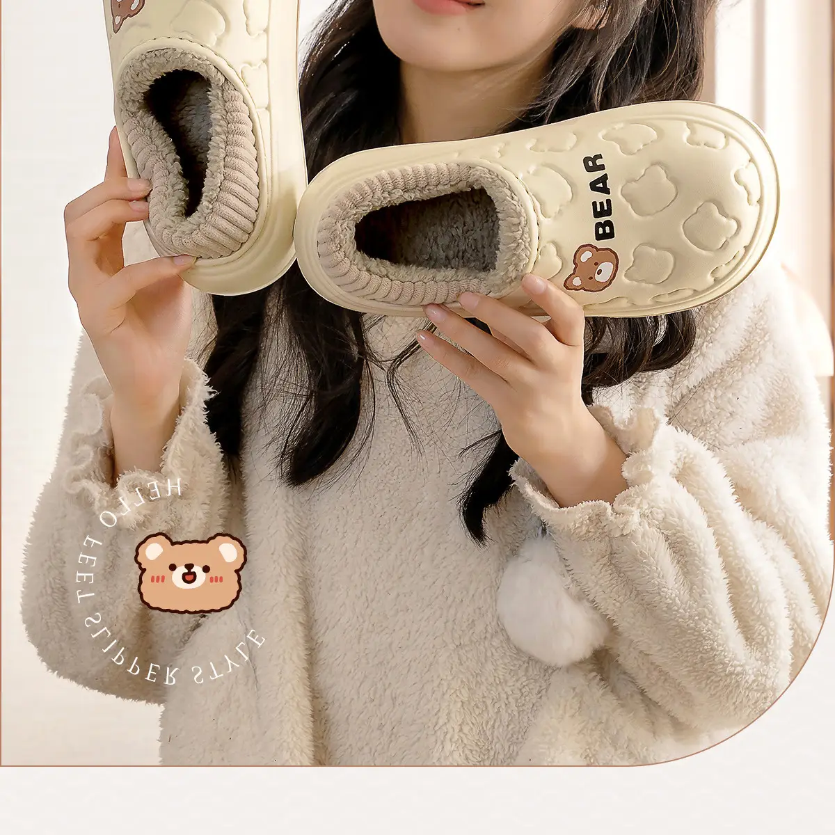 Women Waterproof Cotton Slippers Autumn Winter 2025 — feature 2