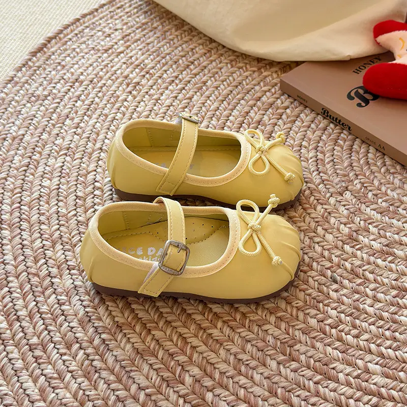 Silver Bow Princess Shoes for Girls Toddler