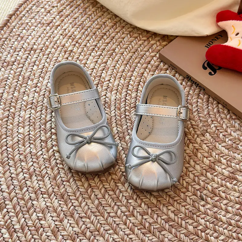 Silver Bow Princess Shoes for Girls Toddler — feature 14
