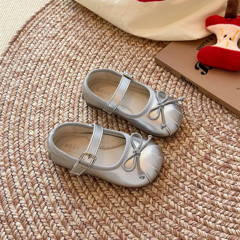 Silver Bow Princess Shoes for Girls Toddler — feature 15