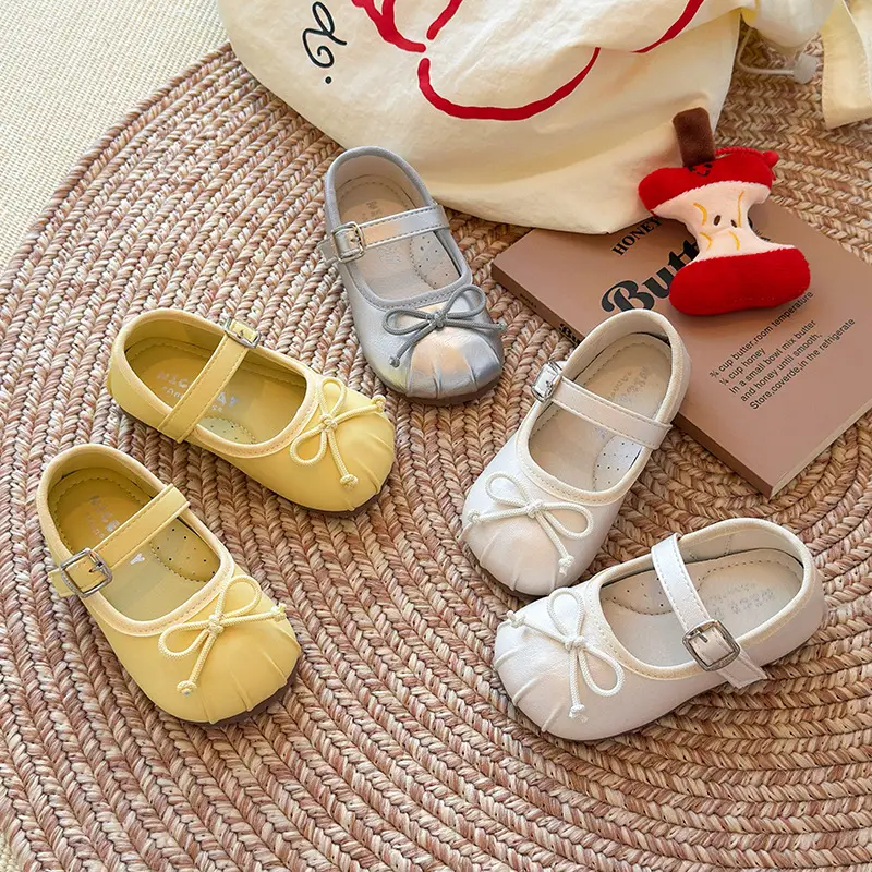 Silver Bow Princess Shoes for Girls Toddler — feature 2