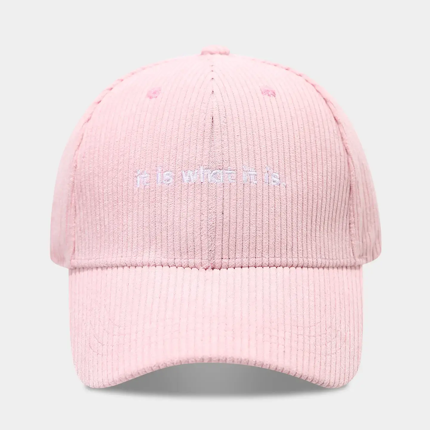 Women Black Corduroy Cap "It's What It Is" - Image 6