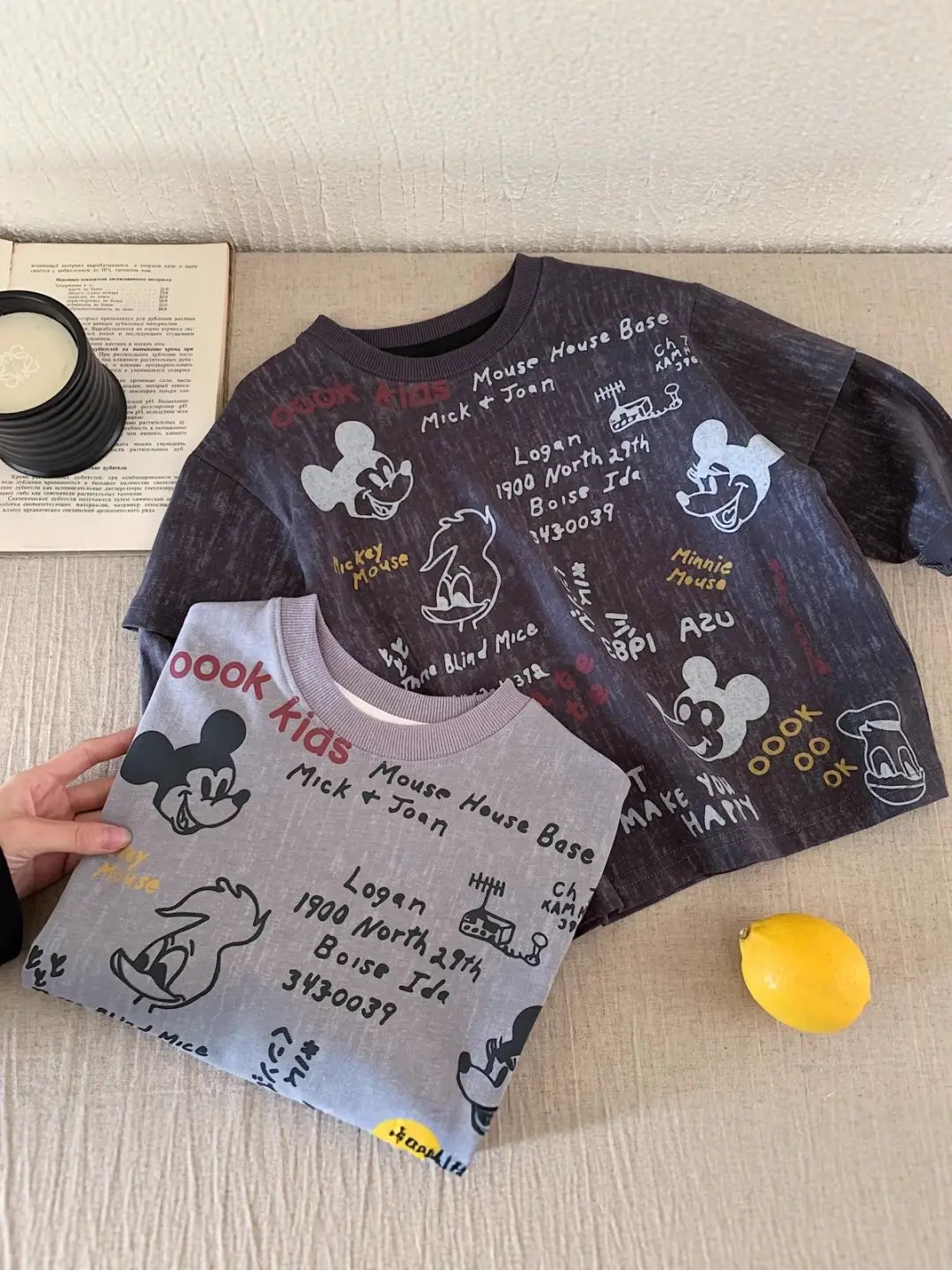 Children's Grey Letter Print Long Sleeve T-Shirt 2025 - Image 6