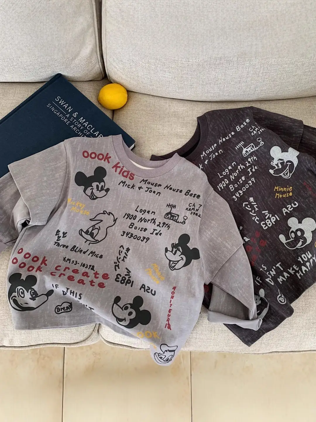 Children's Grey Letter Print Long Sleeve T-Shirt 2025 - Image 7