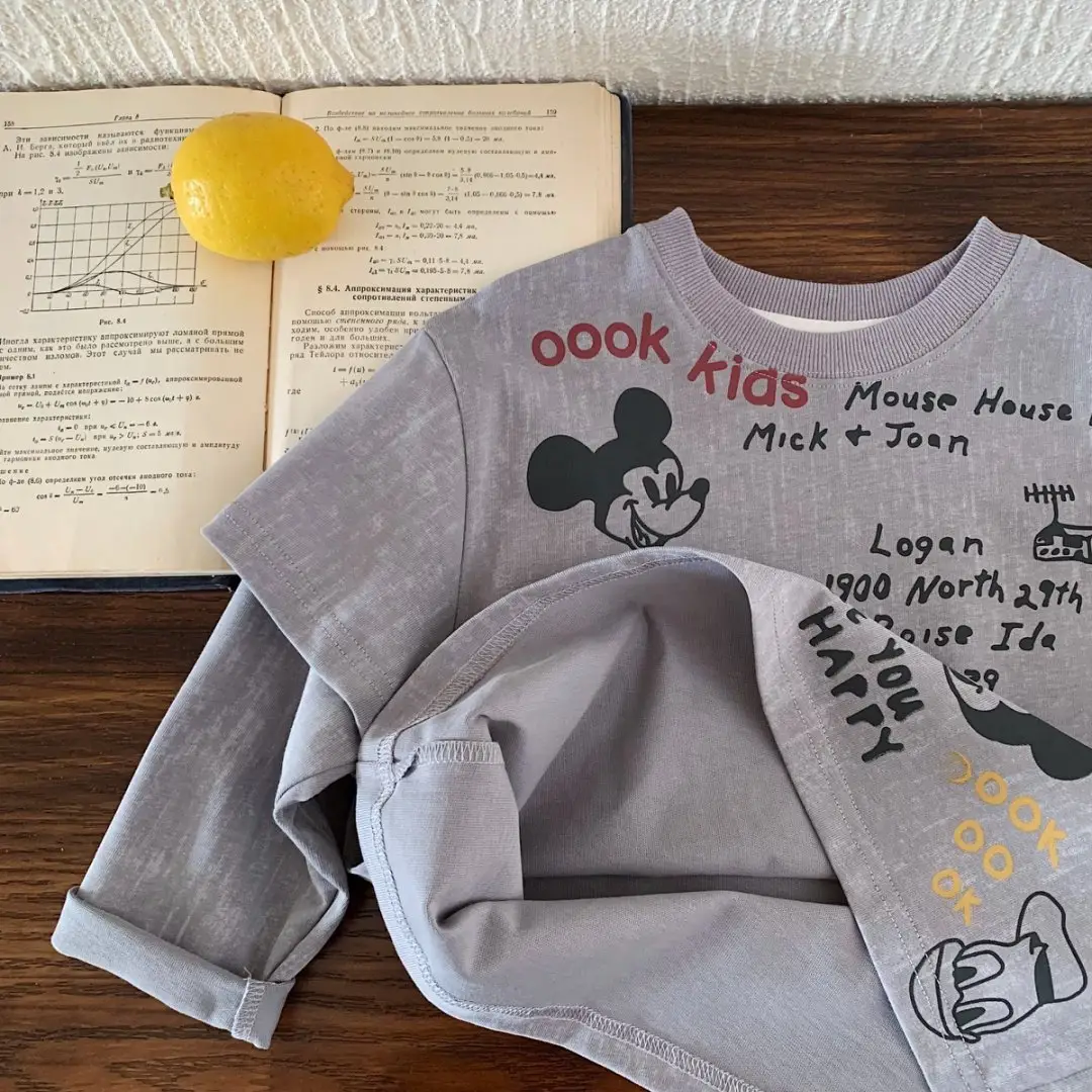 Children's Grey Letter Print Long Sleeve T-Shirt 2025 — feature 10
