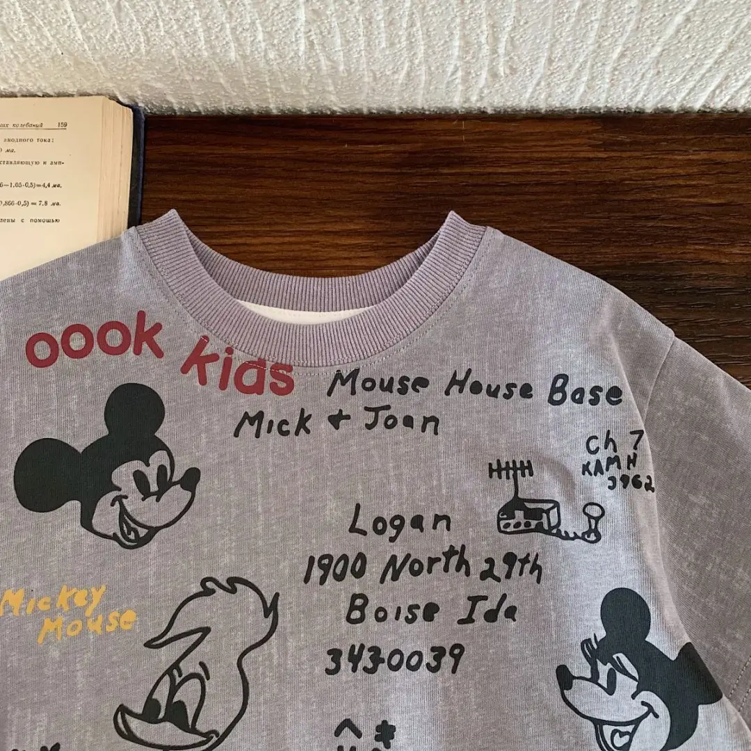 Children's Grey Letter Print Long Sleeve T-Shirt 2025 — feature 8