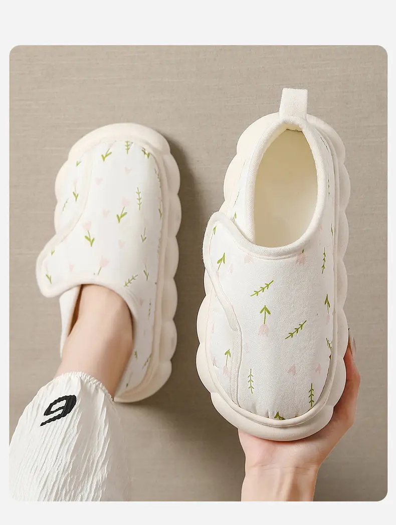 Girly Heart Lace Bow Heel Thin Breathable Spring and Autumn Style Pregnant Women Breathable Ladies Home Confinement Shoes — feature 4